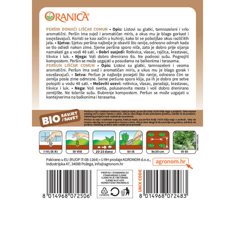 Peršin BIO Comun 2 — opis i upute